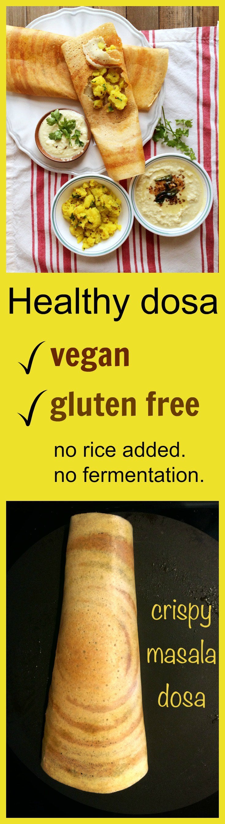 healthy no fermentation no rice dosa #vegan #glutenfree #crepes #indian #instant