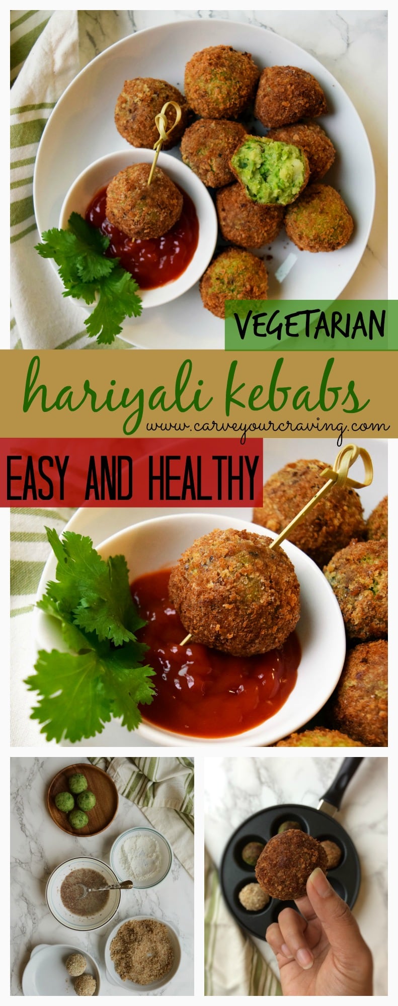 healthy veg hariyali kebabs