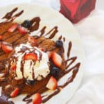 Easy Chocolate waffles and pancakes (eggless) (vegan)