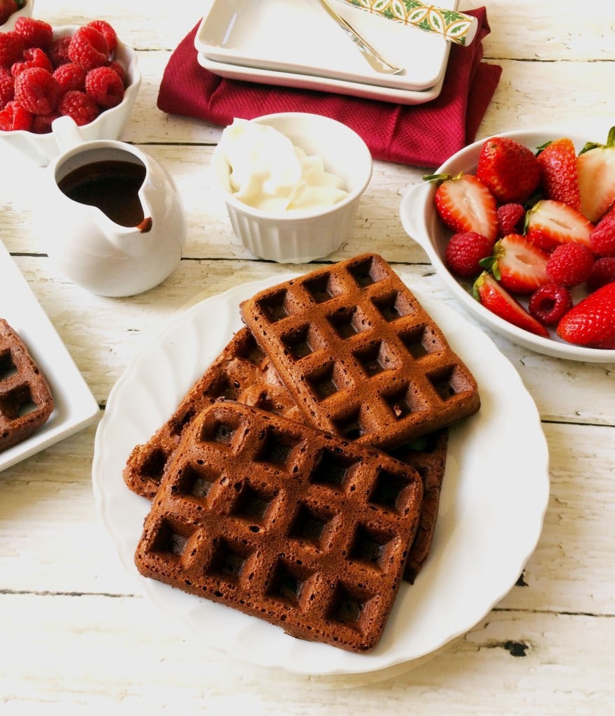 Easy Chocolate waffles and pancakes (eggless) (vegan)