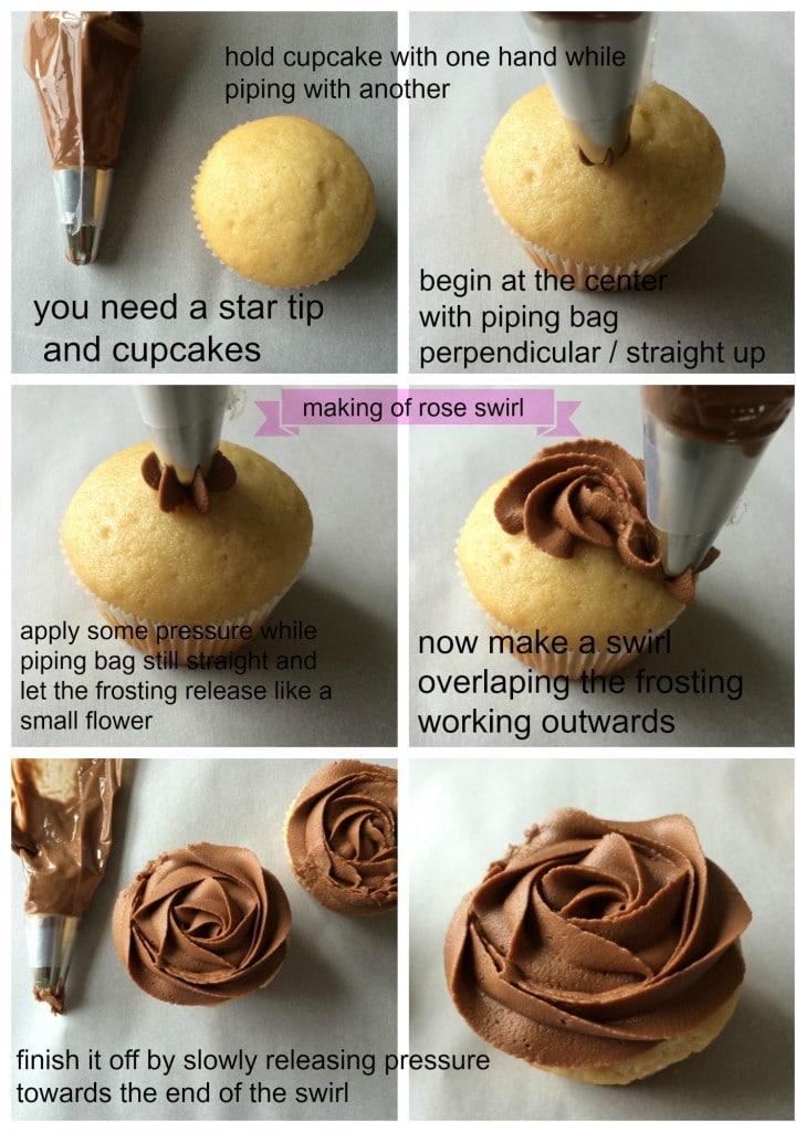 Quick buttercream rose swirl piping tutorial 