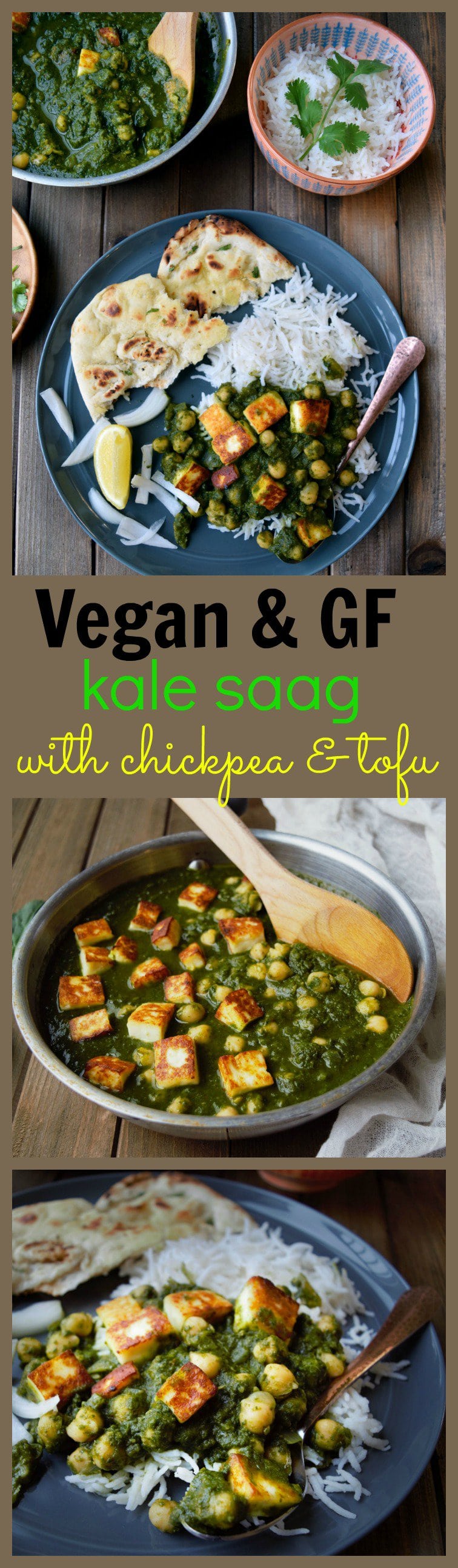 kale saag with chickpea & tofu vegan gluten free