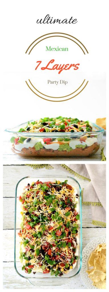 easy mexican 7 layer party dip #appetizer #dip