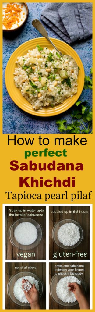 How to make perfect non-sticky Sabudana Khichdi / tapioca pearl pilaf