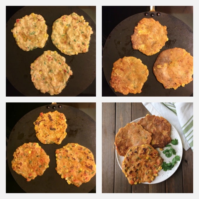 Vegan oats chickpea veggie pancakes | indian pudla | besan oats cheela