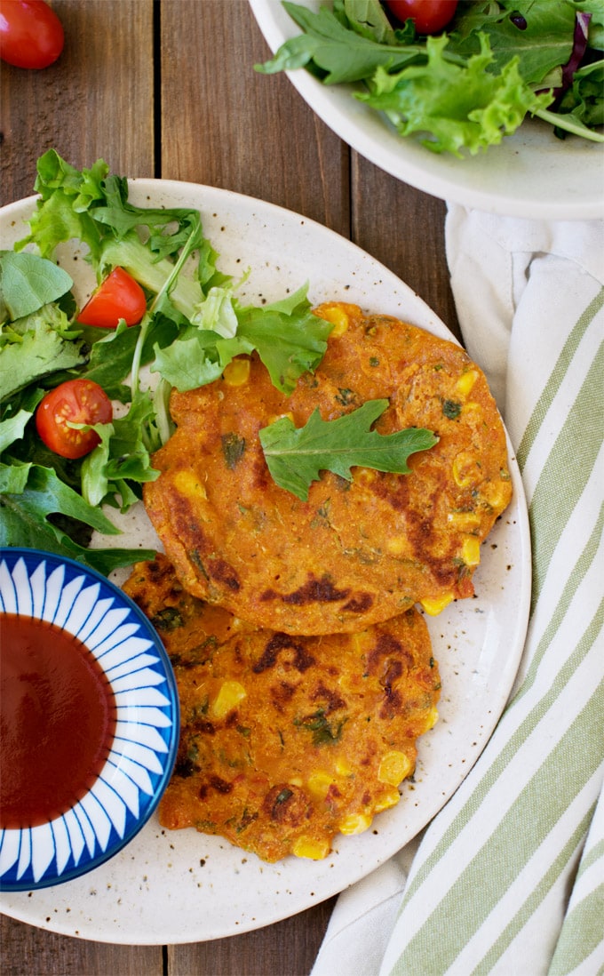 Vegan oats chickpea veggies pancakes | indian pudla | besan oats cheela