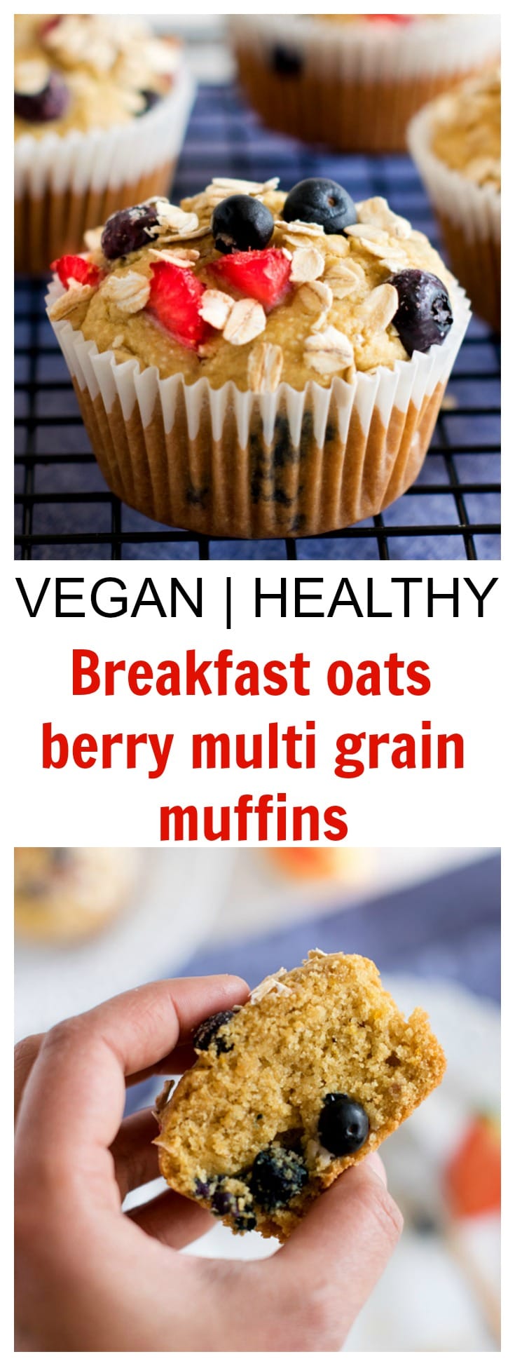 Breakfast oats berry multigrain muffins
