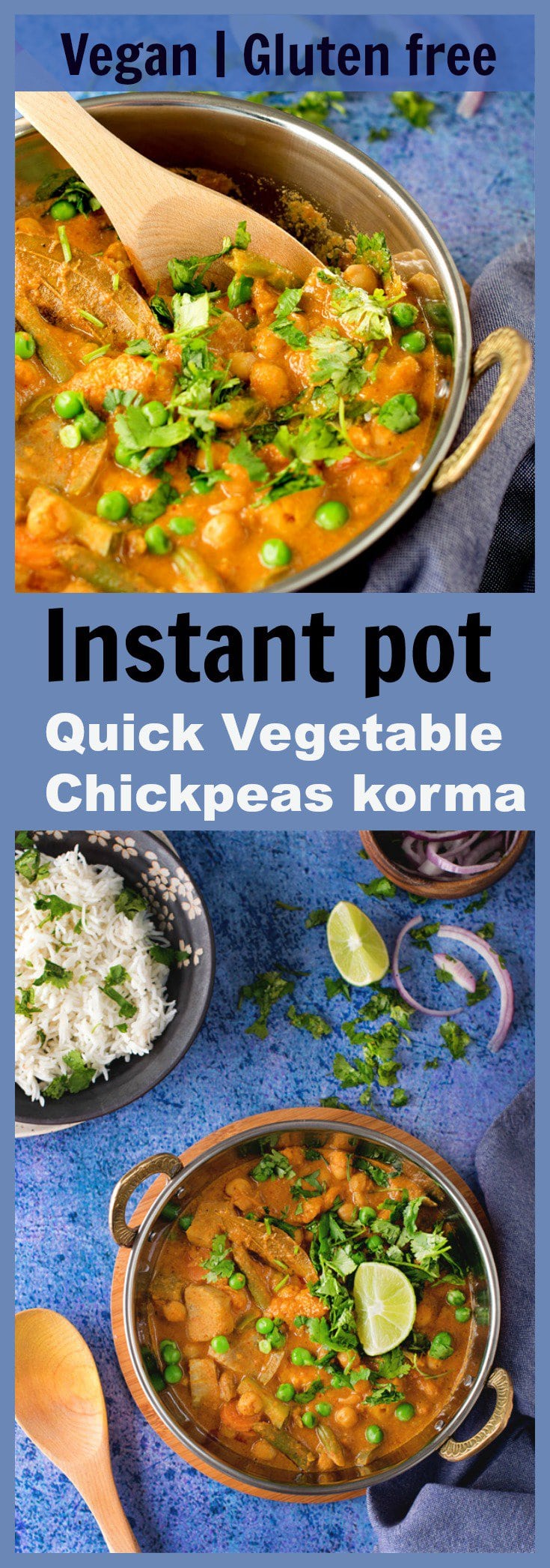 vegetable chickpeas curry korma vegan