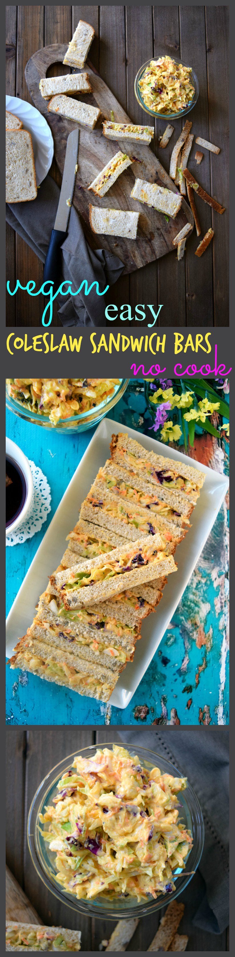 easy vegan coleslaw sandwich bars