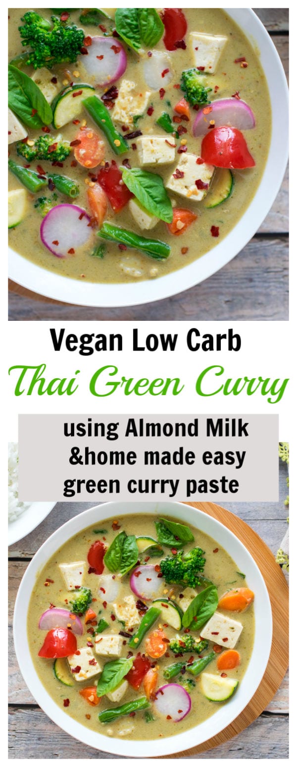 Almond milk vegetable curry (vegan + low carb)