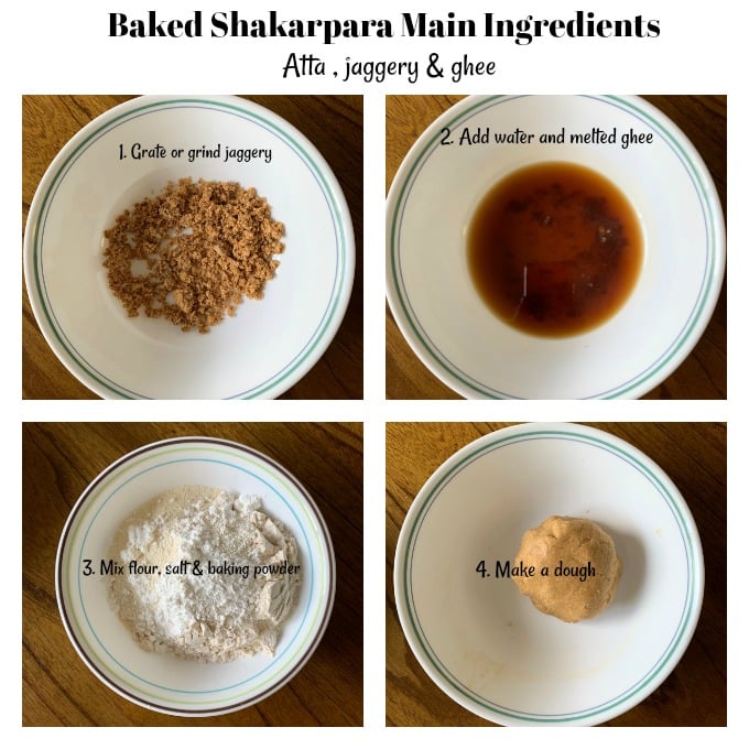 Ingredients of baked shakarpara
