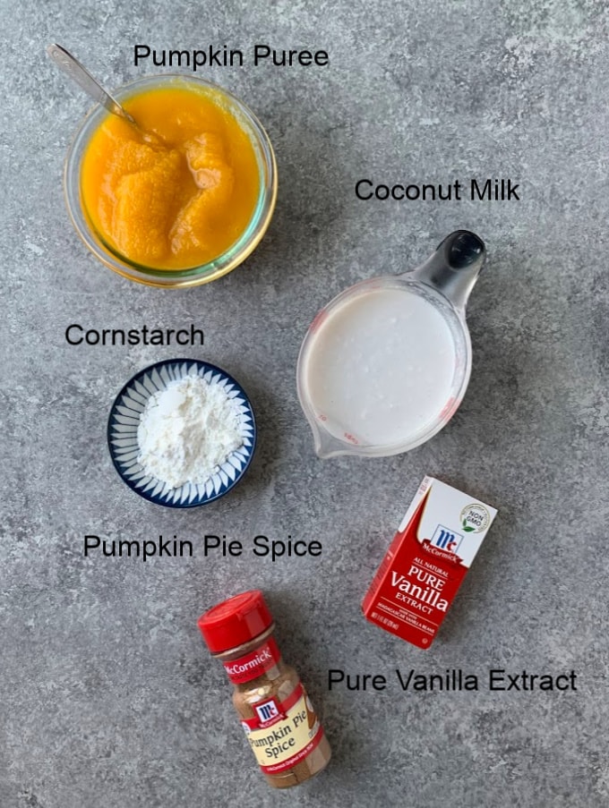 Ingredients for the Pumpkin Pudding