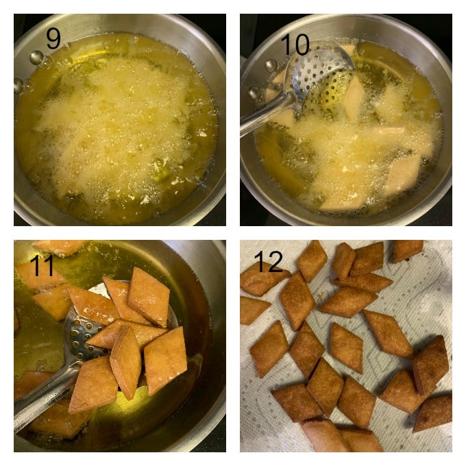 How to fry shakarpara in a pan