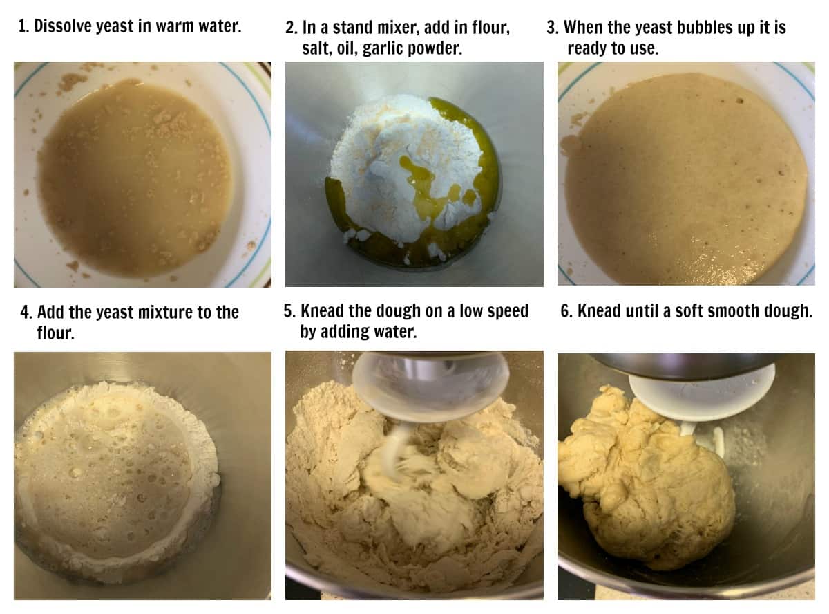 Step by step instructions of making whole wheat pizza crust at home 
