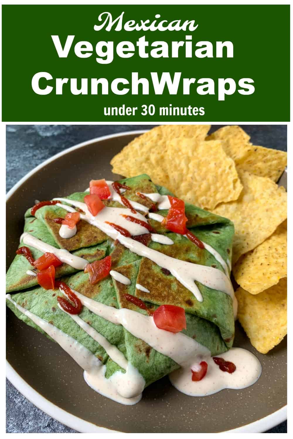 Taco bell style Vegetarian Crunchwrap Supreme without meat
