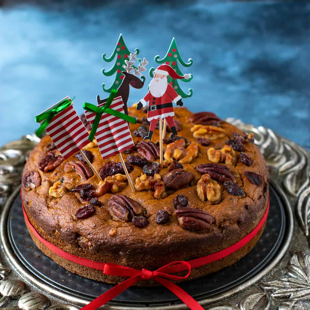 Eggless Christmas Plum Cake  No Rum  Bake with Shivesh